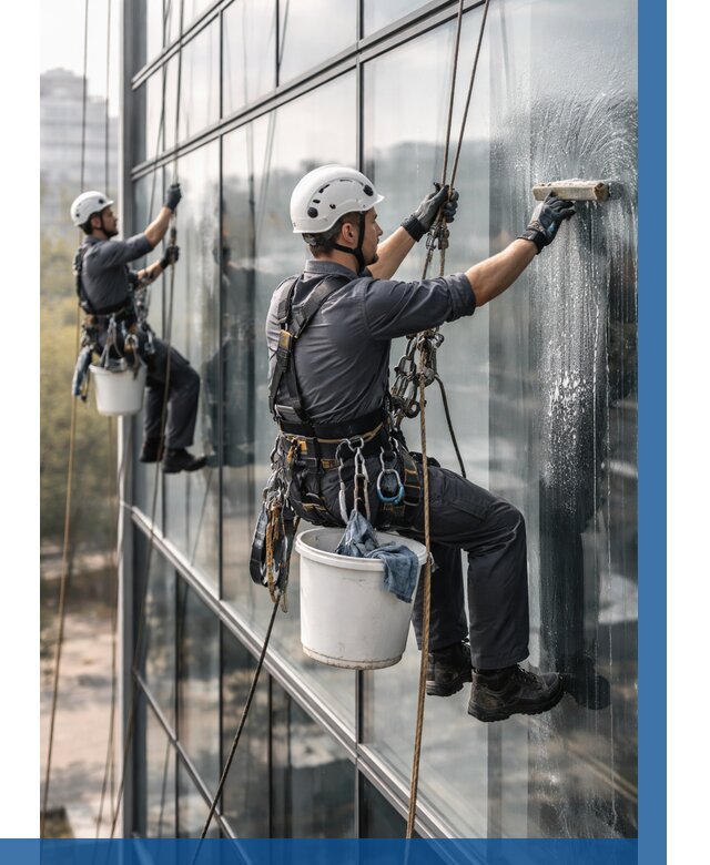 Мойка сплошного остекления в Тюмени, заказать от 306 р.| ВЫСОТНИК-Тюм