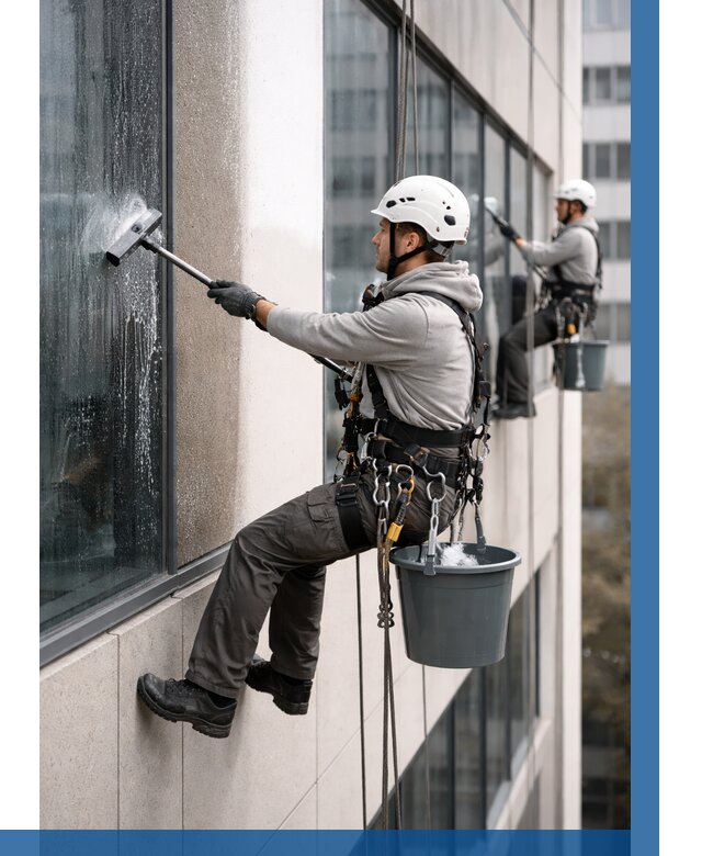 Мойка фасадов зданий в Тюмени под ключ от 357 р. | ВЫСОТНИК-Тюм