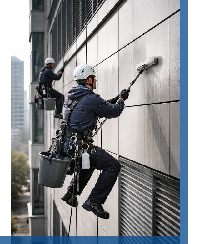 Мойка вентилируемого фасада в Тюмени от 255 р. | ВЫСОТНИК-Тюм