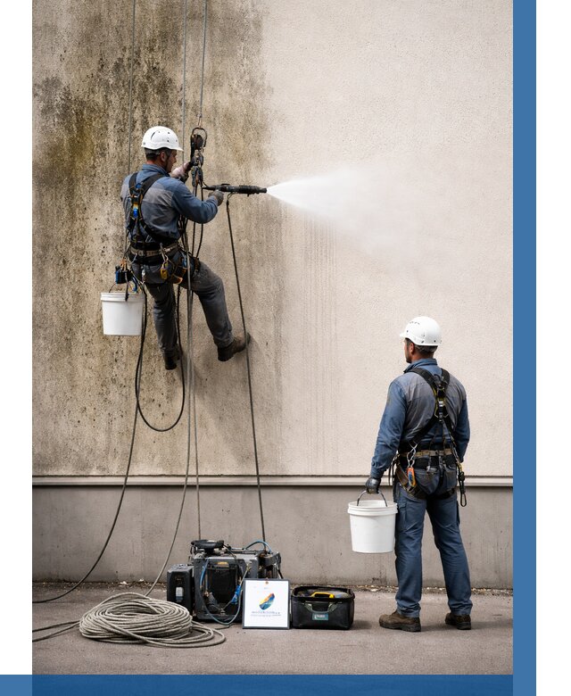 Очистка фасада от плесени в Тюмени от 306 р. | ВЫСОТНИК-Тюм