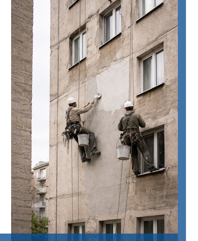 Косметический ремонт фасада в Тюмени от 1123 р. | ВЫСОТНИК-Тюм