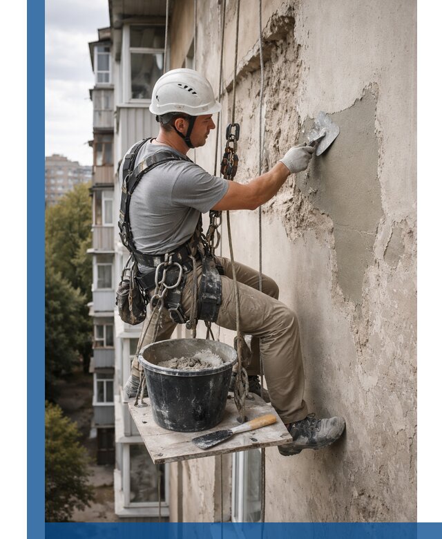 Восстановление фасадной штукатурки в Тюмени с гарантией качества