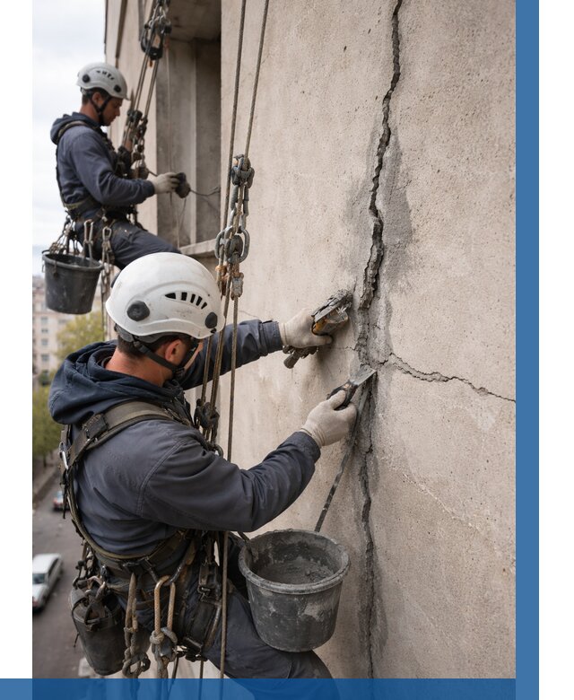 Заделка трещин на фасаде в Тюмени от 919 р. | ВЫСОТНИК-Тюм