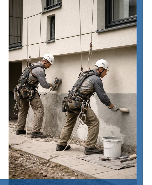 Окраска цоколя здания в Тюмени от 459 р. под ключ | ВЫСОТНИК-Тюм