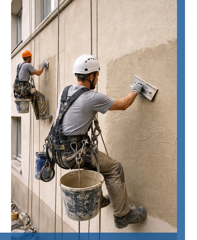 Декоративная штукатурка фасада в Тюмени от 1225 р. | ВЫСОТНИК-Тюм