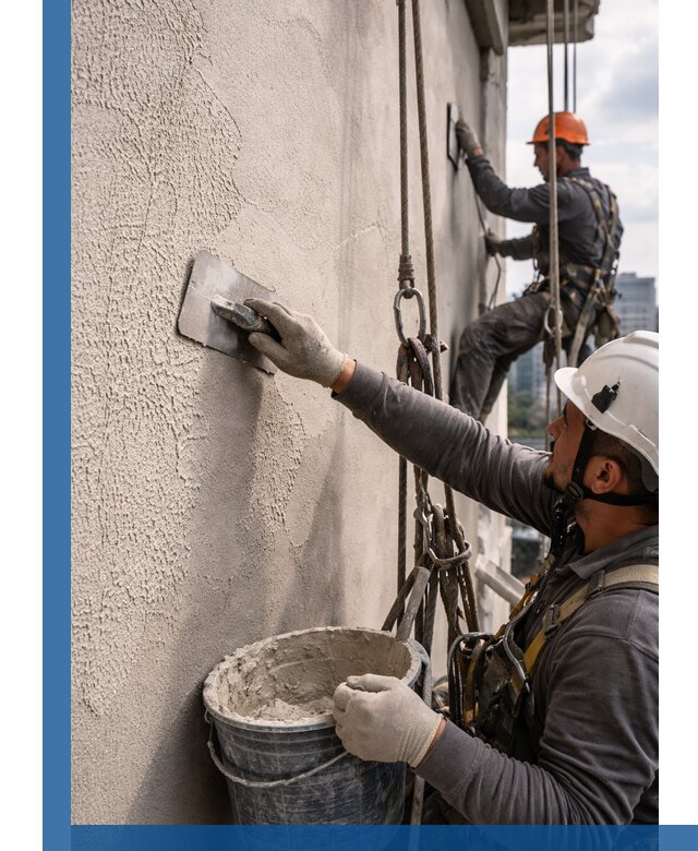 Декоративная штукатурка фасада с утеплением и защитой в Тюмени