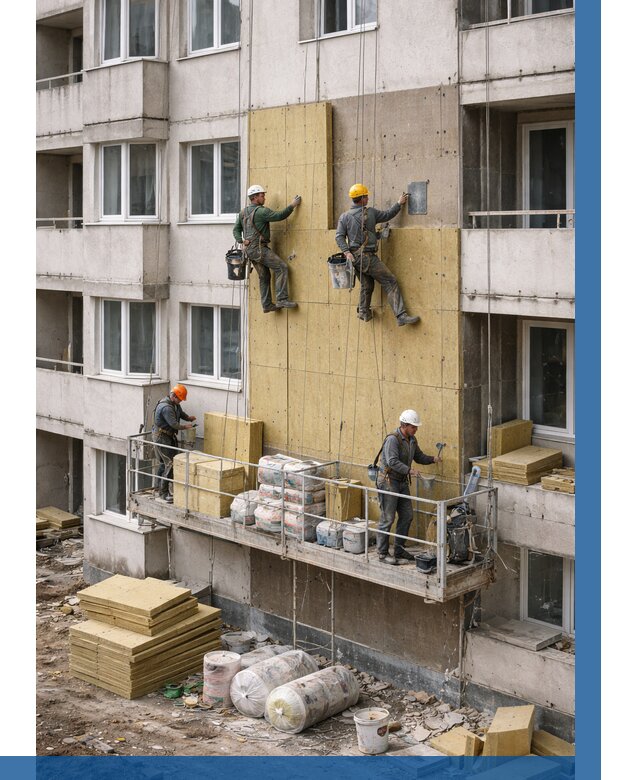 Утепление фасада минватой в Тюмени от 1531 р. | ВЫСОТНИК-Тюм