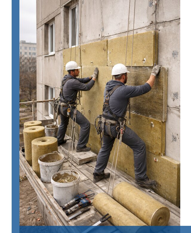 Утепление фасада минватой в Тюмени под ключ с гарантией