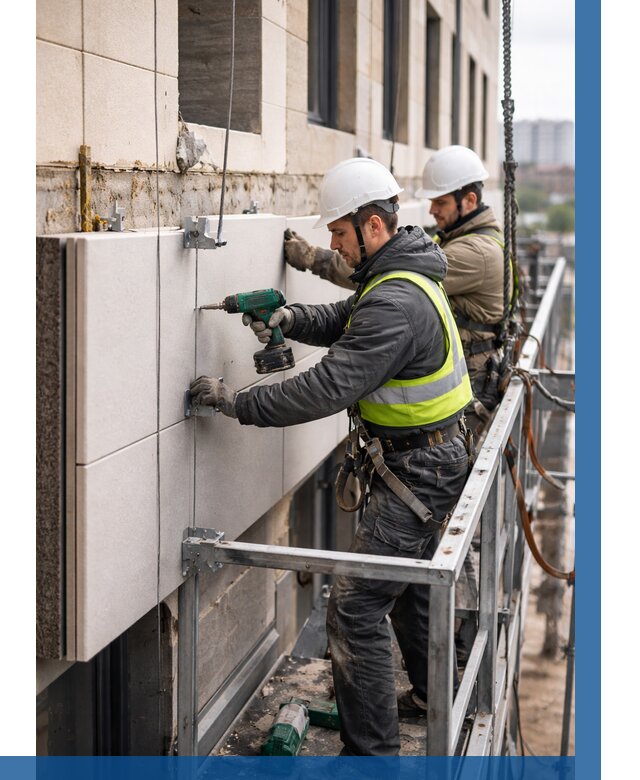 Монтаж фасадных термопанелей в Тюмени от 1531 р. | ВЫСОТНИК-Тюм