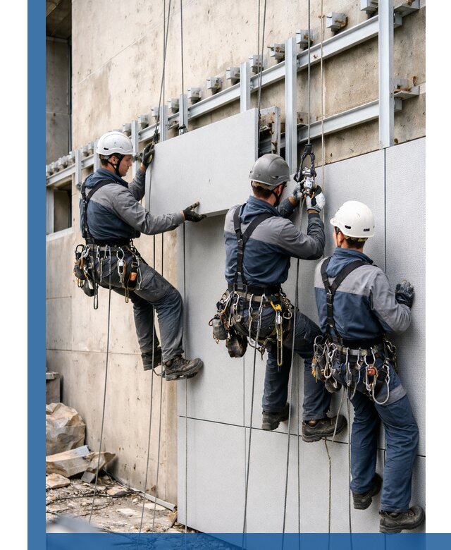 Монтаж вентилируемого фасада в Тюмени под ключ с гарантией качества