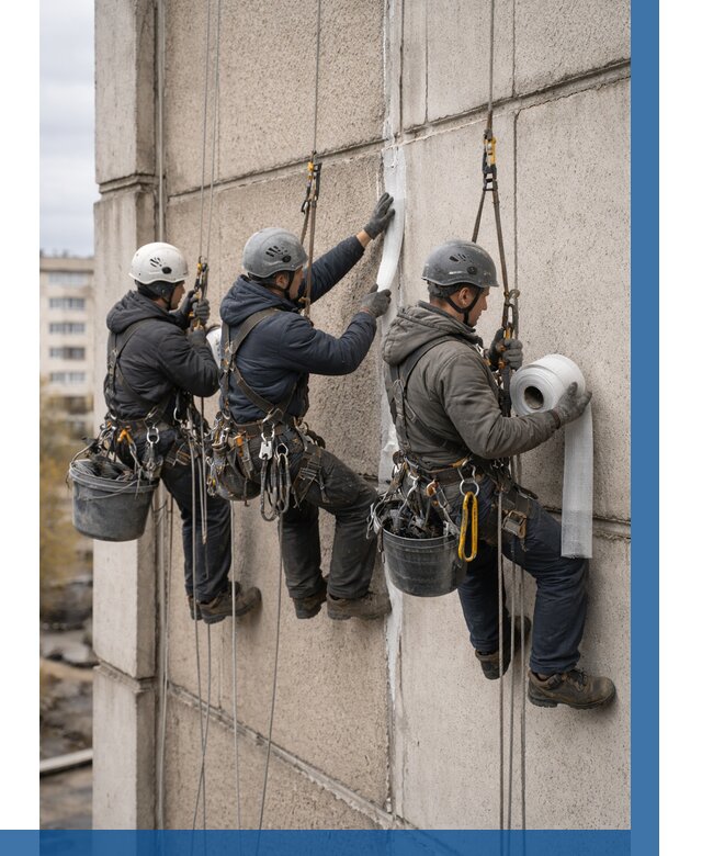 Ремонт межпанельных швов в Тюмени от 766 р. | ВЫСОТНИК-Тюм