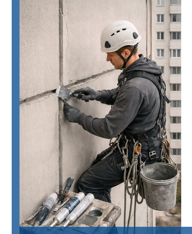 Ремонт межпанельных швов в Тюмени герметизация и восстановление
