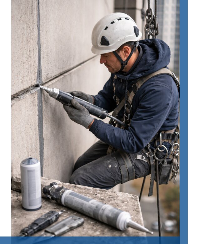 Вторичная герметизация швов в Тюмени от 459 р. | ВЫСОТНИК-Тюм