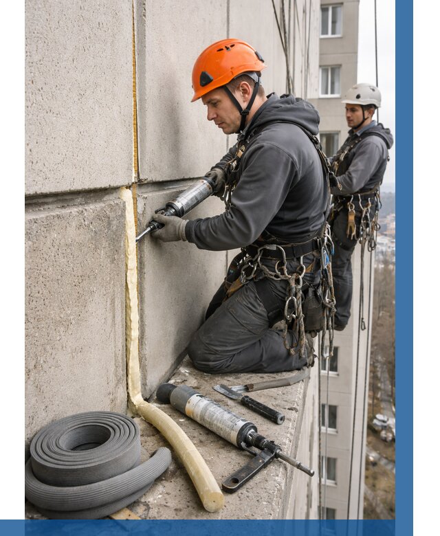 Теплый шов межпанельные швы в Тюмени от 714 р. | ВЫСОТНИК-Тюм