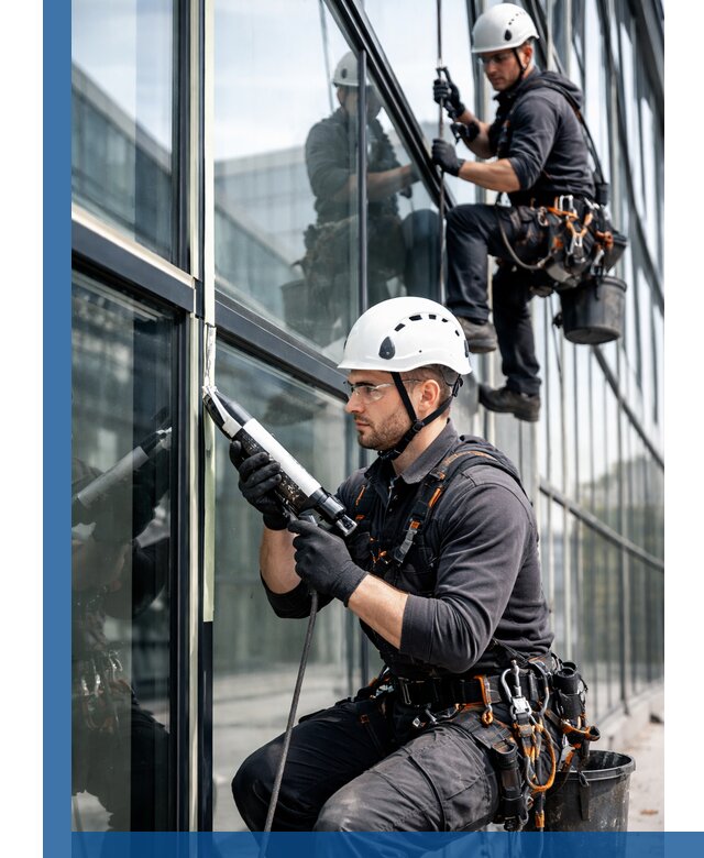 Герметизация витражных швов в Тюмени для зданий и фасадов