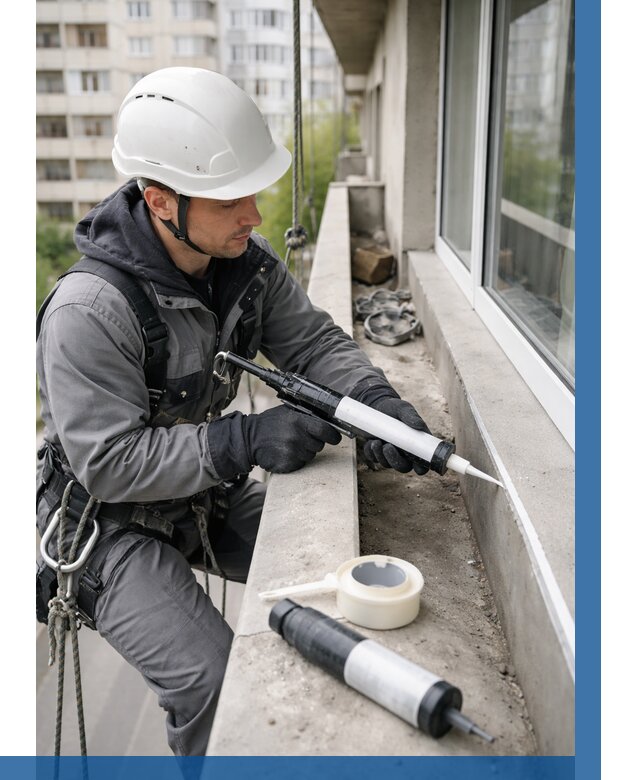 Герметизация швов лоджии в Тюмени от 4593 р. | ВЫСОТНИК-Тюм