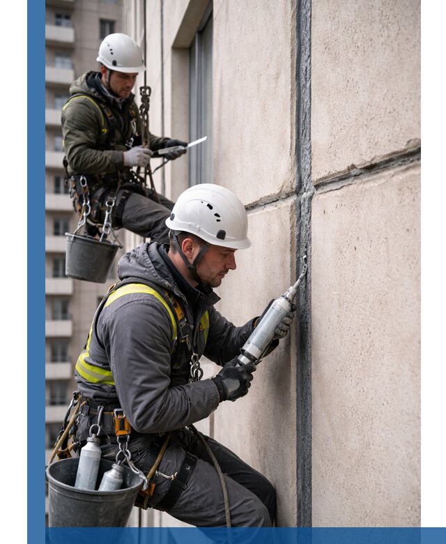 Герметизация деформационных швов фасада в Тюмени качественно