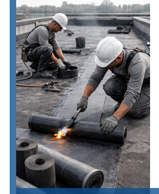 Ремонт рулонной кровли в Тюмени герметизация и восстановление