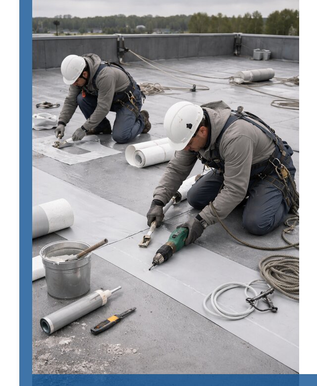 Ремонт мембранной кровли в Тюмени качественно и с гарантией