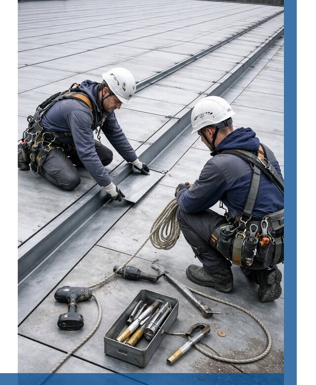 Ремонт фальцевой кровли в Тюмени от 714 р. | ВЫСОТНИК-Тюм