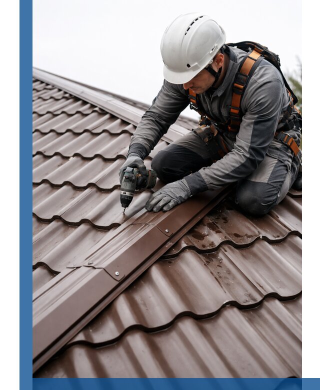 Ремонт металлочерепицы на крыше в Тюмени профессионально