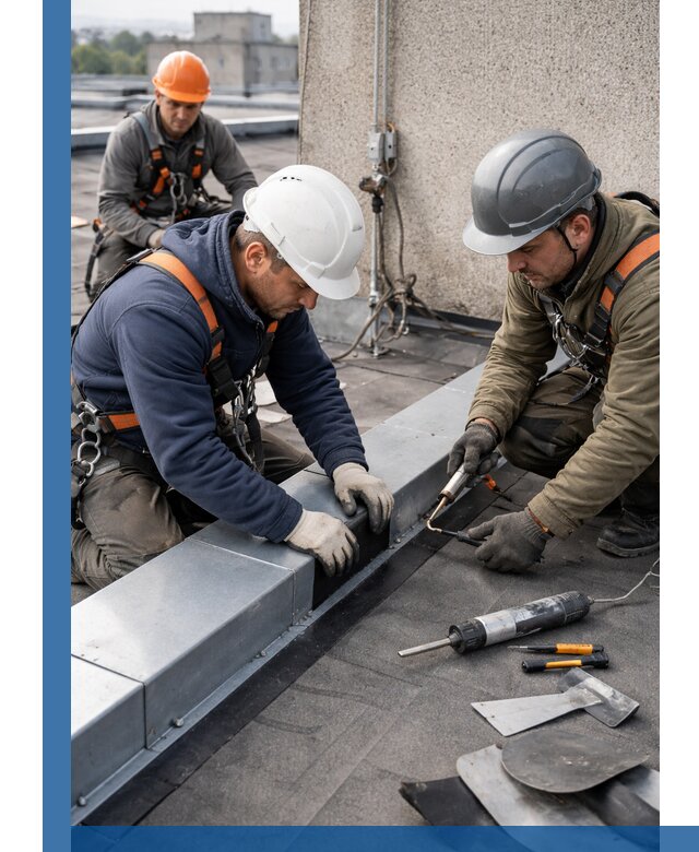 Ремонт кровельных примыканий в Тюмени профессионально