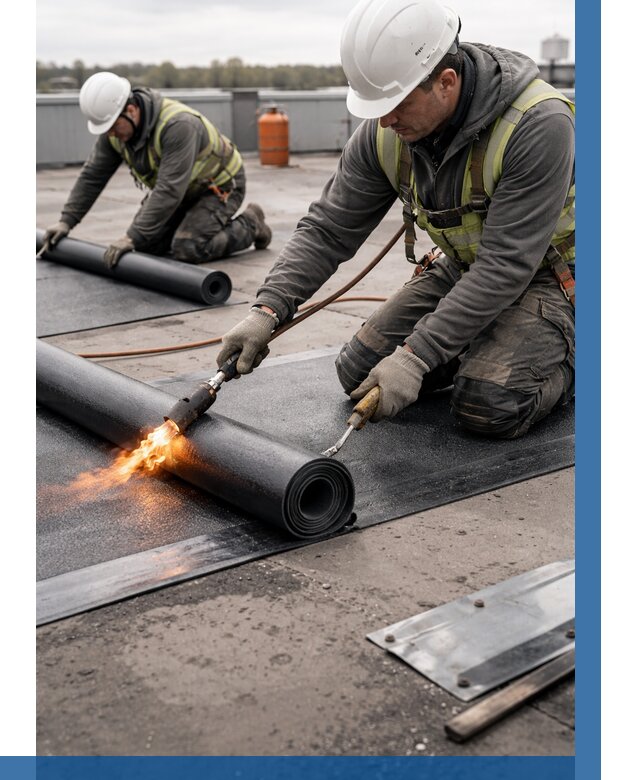 Монтаж наплавляемой кровли в Тюмени от 868 р. — ВЫСОТНИК-Тюм