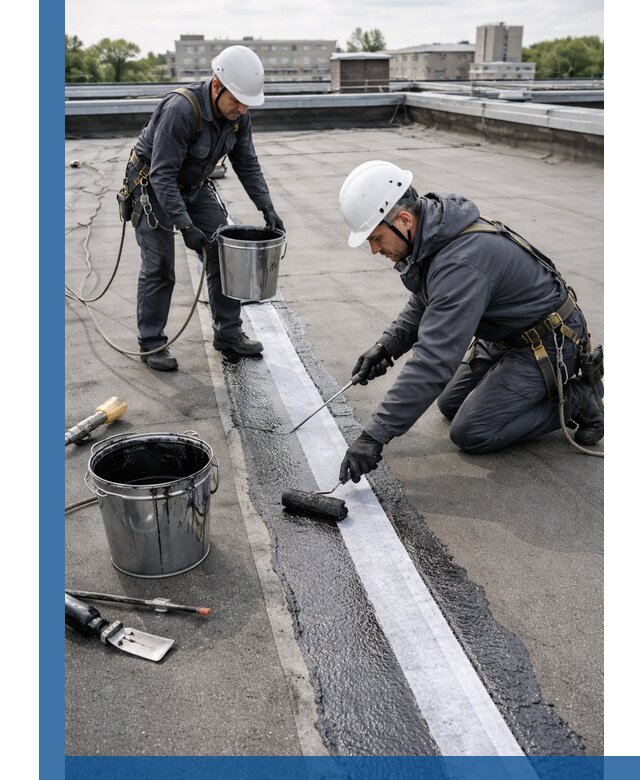 Гидроизоляция кровли мастикой в Тюмени надежная защита