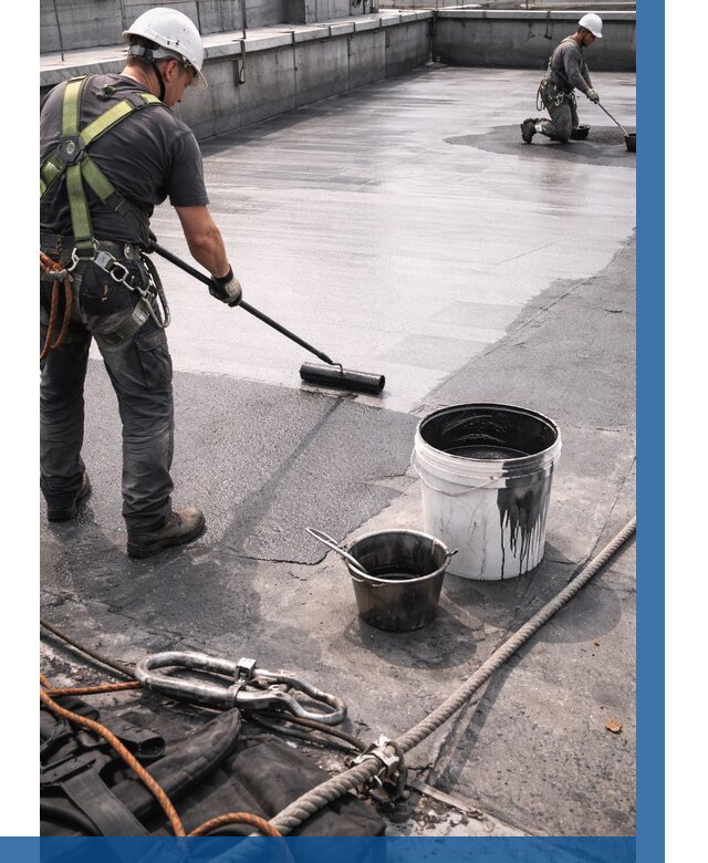 Гидроизоляция кровли жидкой резиной в Тюмени от 510 р. | ВЫСОТНИК-Тюм