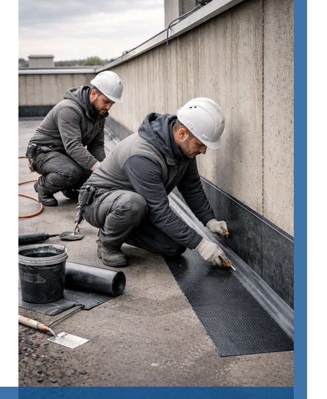 Гидроизоляция примыканий на кровле в Тюмени от 919 р. | ВЫСОТНИК-Тюм