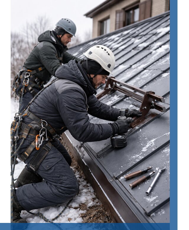 Монтаж снегозадержателей в Тюмени от 459 р. | ВЫСОТНИК-Тюм