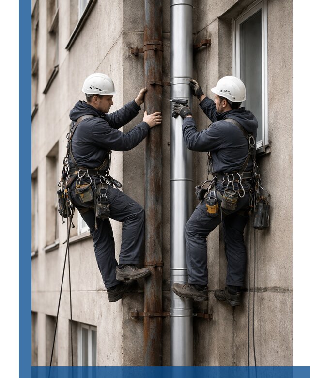 Замена водосточных труб в Тюмени: монтаж и демонтаж под ключ