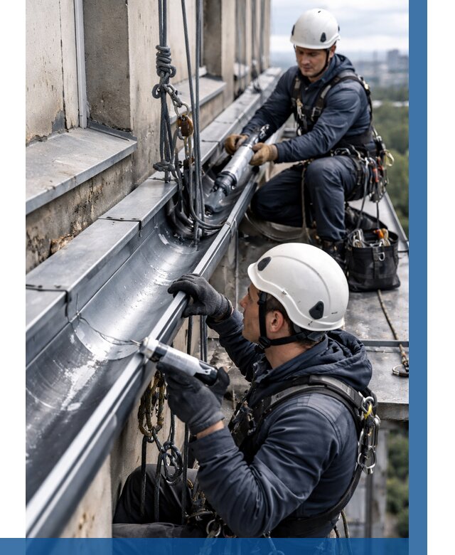 Ремонт водосточных желобов в Тюмени от 6635 р. | ВЫСОТНИК-Тюм