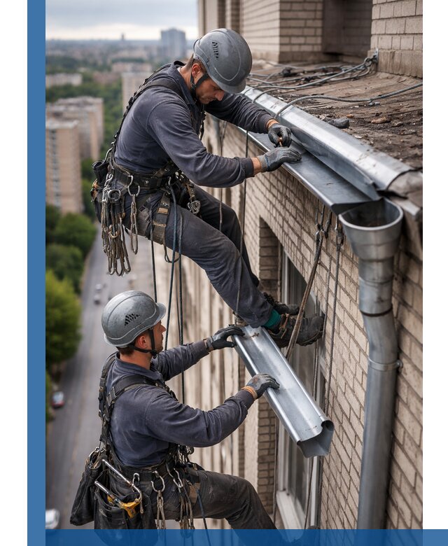 Ремонт водосточных желобов в Тюмени, быстро и качественно