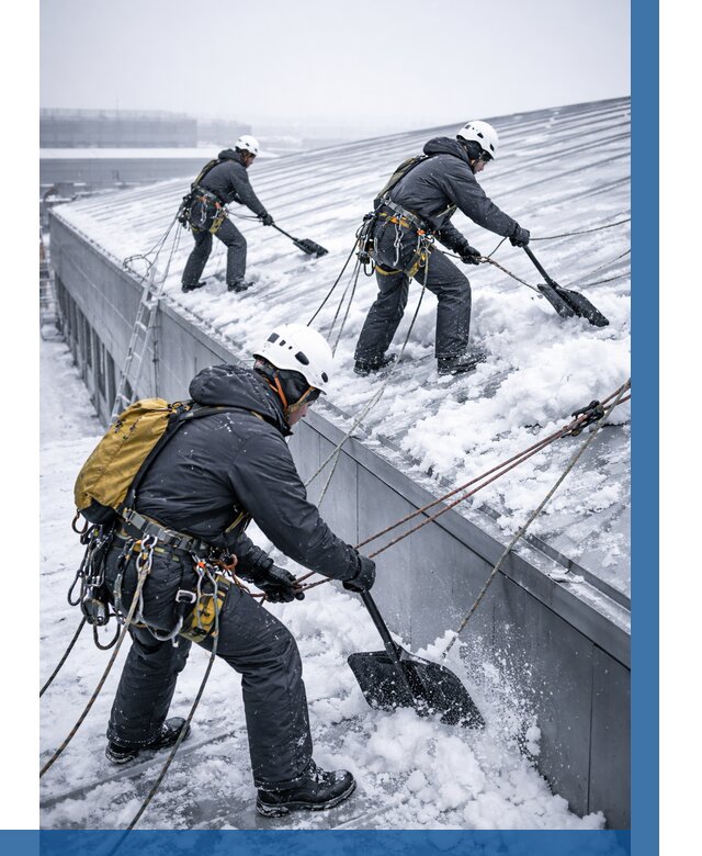 Очистка навесов от снега в Тюмени от 4593 р. | ВЫСОТНИК-Тюм