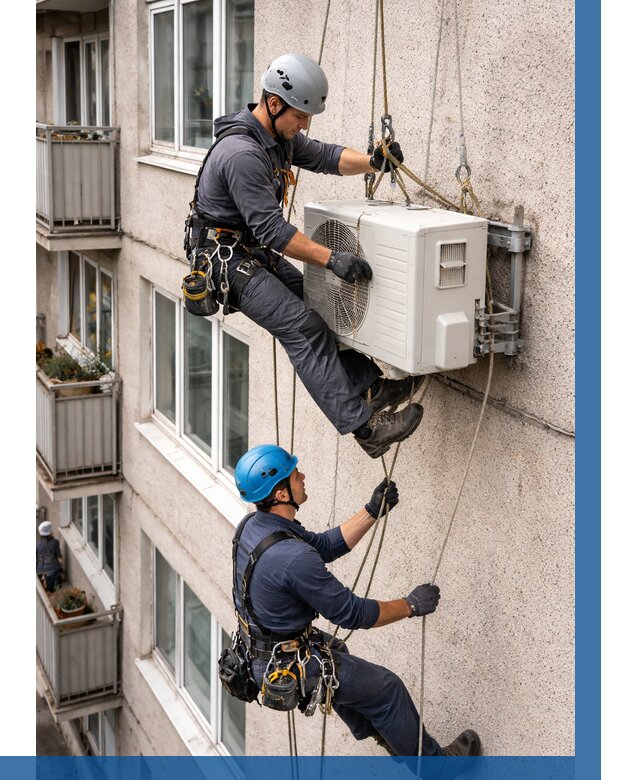 Перенос внешнего блока кондиционера в Тюмени от 9186 р.| ВЫСОТНИК-Тюм