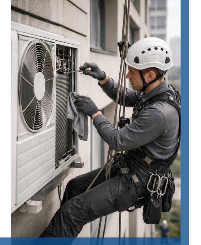 Обслуживание внешнего блока кондиционера в Тюмени от 2756 р.ВЫСОТНИК-Тюм