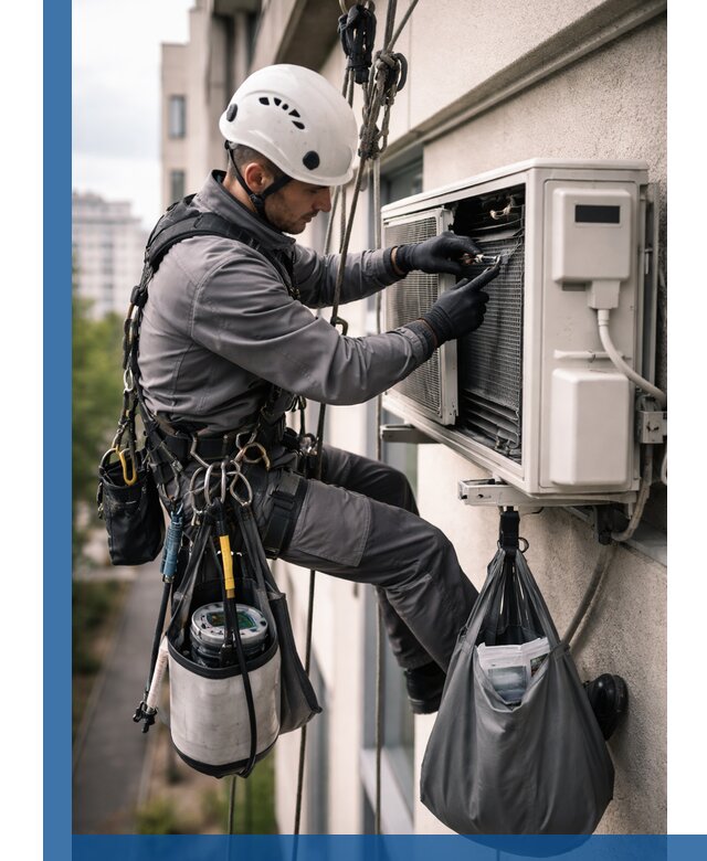 Обслуживание внешнего блока кондиционера в Тюмени профессионально