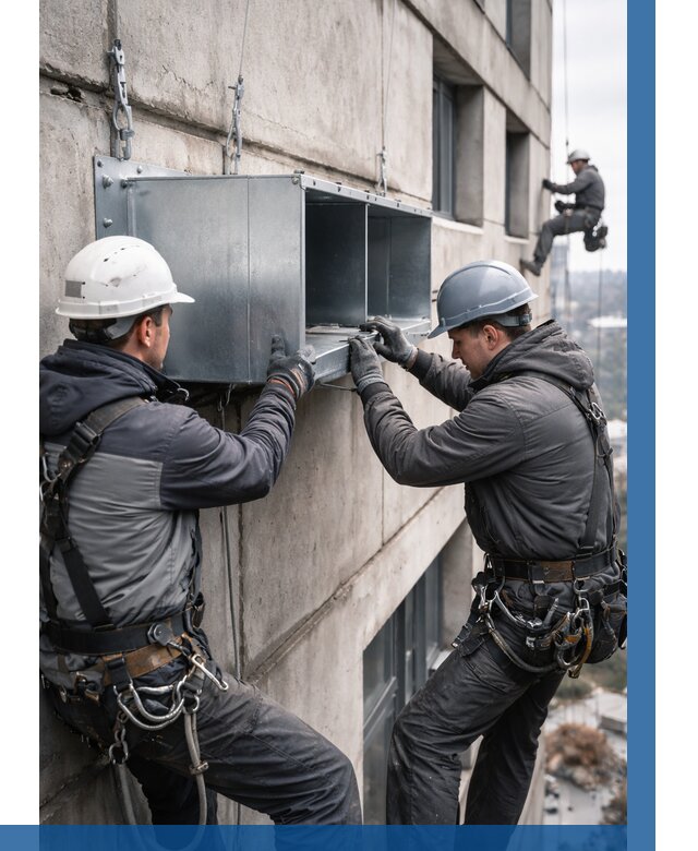 Монтаж вентиляционных коробов в Тюмени от 3062 р. | ВЫСОТНИК-Тюм