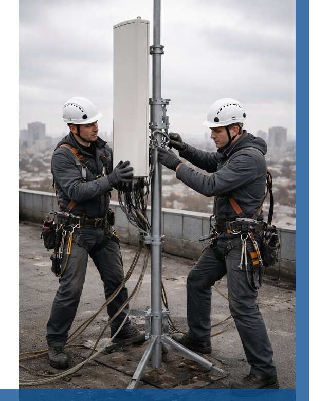 Монтаж антенн связи на крыше в Тюмени от 8676 р. | ВЫСОТНИК-Тюм