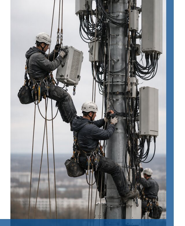 Монтаж оборудования связи на мачте в Тюмени от 7655 р. | ВЫСОТНИК-Тюм