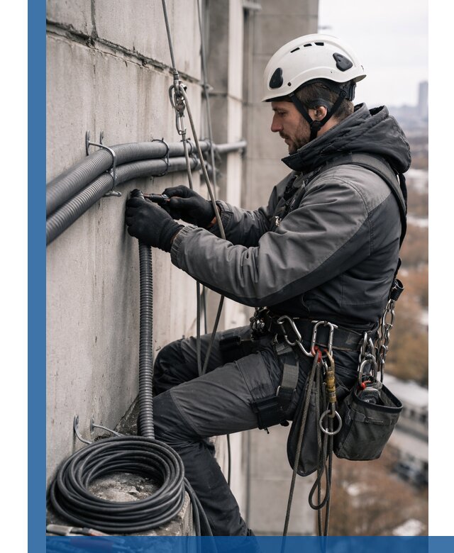 Профессиональный монтаж гофры для кабеля в Тюмени с гарантией