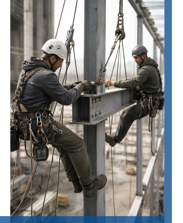 Монтаж металлоконструкций на высоте в Тюмени от 3572 р. | ВЫСОТНИК-Тюм
