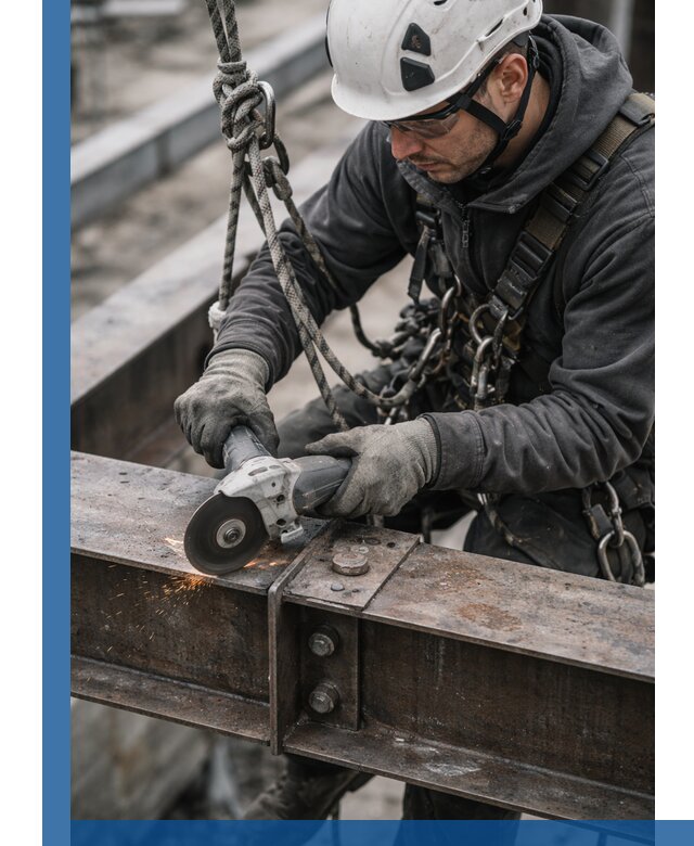 Резка металла на высоте в Тюмени для зданий и конструкций