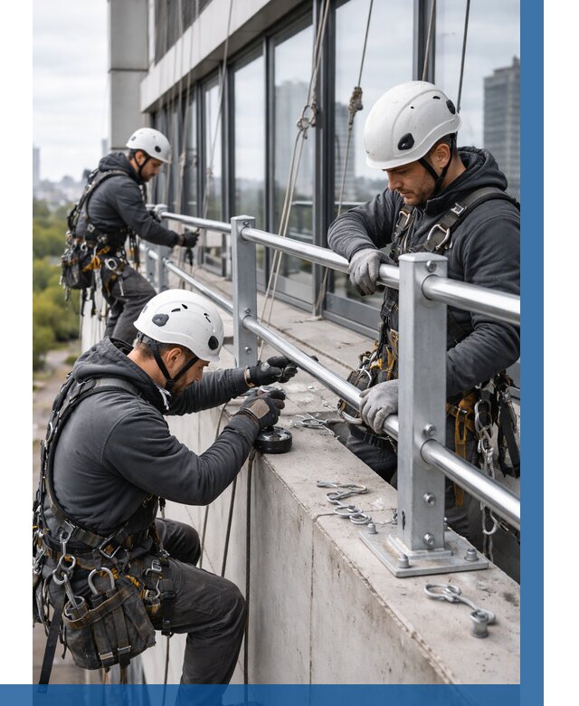 Монтаж ограждений на высоте в Тюмени, от 1225 р. | ВЫСОТНИК-Тюм