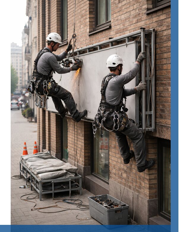 Демонтаж рекламной вывески в Тюмени от 6635 р. | ВЫСОТНИК-Тюм