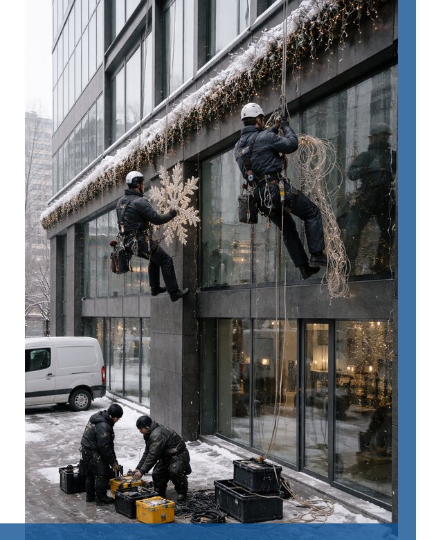 Демонтаж новогоднего оформления в Тюмени от 5614 р. | ВЫСОТНИК-Тюм