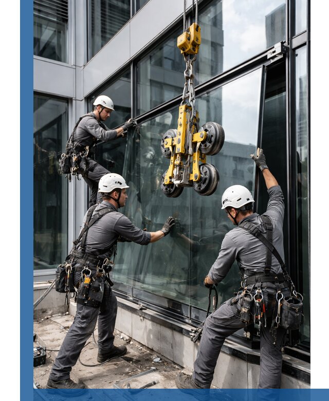 Структурное остекление фасадов в Тюмени монтаж и обслуживание