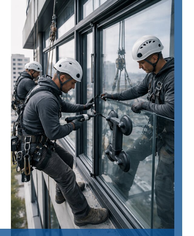 Витражное остекление зданий в Тюмени от 3572 р. | ВЫСОТНИК-Тюм