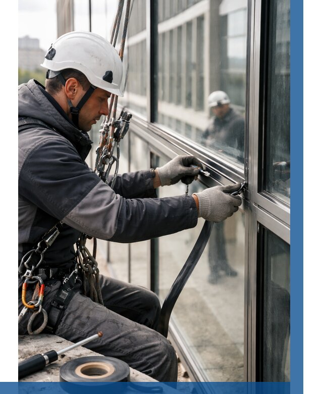 Ремонт витражных конструкций в Тюмени от 3572 р. | ВЫСОТНИК-Тюм